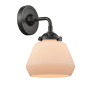 Innovations Lighting Fulton Single Light 9" Tall Bathroom Sconce Oil Rubbed Bronze / Matte White Cased