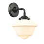 Innovations Lighting Small Oxford Single Light 9" Tall Bathroom Sconce Oil Rubbed Bronze / Matte White Cased