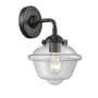 Innovations Lighting Small Oxford Single Light 9" Tall Bathroom Sconce Oil Rubbed Bronze / Clear