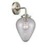 Innovations Lighting Geneseo Single Light 12" Tall Bathroom Sconce Brushed Satin Nickel / Clear Crackle