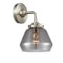 Innovations Lighting Fulton Single Light 9" Tall Bathroom Sconce Brushed Satin Nickel / Smoked