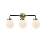Innovations Lighting Beacon 3 Light 24" Wide Vanity Light Black Antique Brass / Gloss White
