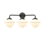 Innovations Lighting Small Oxford 3 Light 26" Wide Bathroom Vanity Light Oil Rubbed Bronze / Matte White Cased