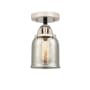 Innovations Lighting Bell 5" Wide Semi-Flush Ceiling Fixture Black Polished Nickel / Silver Plated Mercury