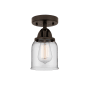 Innovations Lighting Bell 5" Wide Semi-Flush Ceiling Fixture Oil Rubbed Bronze / Clear