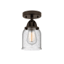Innovations Lighting Bell 5" Wide Semi-Flush Ceiling Fixture Oil Rubbed Bronze / Seedy