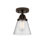 Innovations Lighting Cone 6" Wide Semi-Flush Ceiling Fixture Oil Rubbed Bronze / Seedy
