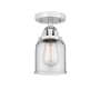 Innovations Lighting Bell 5" Wide Semi-Flush Ceiling Fixture Polished Chrome / Clear