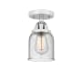 Innovations Lighting Bell 5" Wide Semi-Flush Ceiling Fixture Polished Chrome / Seedy
