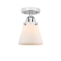 Innovations Lighting Cone 6" Wide Semi-Flush Ceiling Fixture Polished Chrome / Matte White