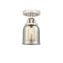Innovations Lighting Bell 5" Wide Semi-Flush Ceiling Fixture Polished Nickel / Silver Plated Mercury