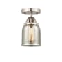 Innovations Lighting Bell 5" Wide Semi-Flush Ceiling Fixture Brushed Satin Nickel / Silver Plated Mercury