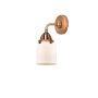 Innovations Lighting Bell 11" Tall Wall Sconce Antique Copper / Matte White