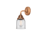 Innovations Lighting Bell 10" Tall Wall Sconce Antique Copper / Clear