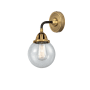 Innovations Lighting Beacon 11" Tall Wall Sconce Black Antique Brass / Seedy