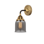 Innovations Lighting Bell 11" Tall Wall Sconce Black Antique Brass / Plated Smoke