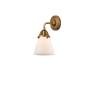 Innovations Lighting Cone 10" Tall Wall Sconce Brushed Brass / Matte White