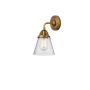 Innovations Lighting Cone 10" Tall Wall Sconce Brushed Brass / Seedy