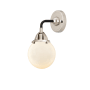 Innovations Lighting Beacon 11" Tall Wall Sconce Black Polished Nickel / Matte White