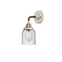 Innovations Lighting Bell 11" Tall Wall Sconce Black Polished Nickel / Seedy