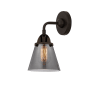 Innovations Lighting Cone 10" Tall Wall Sconce Oil Rubbed Bronze / Plated Smoke