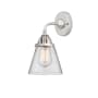 Innovations Lighting Cone 10" Tall Wall Sconce Polished Chrome / Clear