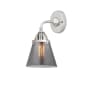 Innovations Lighting Cone 10" Tall Wall Sconce Polished Chrome / Plated Smoke