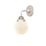 Innovations Lighting Beacon 11" Tall Wall Sconce Polished Nickel / Matte White