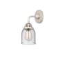 Innovations Lighting Bell 11" Tall Wall Sconce Polished Nickel / Seedy