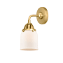 Innovations Lighting Bell 11" Tall Wall Sconce Satin Gold / Matte White