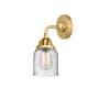 Innovations Lighting Bell 11" Tall Wall Sconce Satin Gold / Seedy