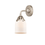 Innovations Lighting Bell 10" Tall Wall Sconce Brushed Satin Nickel / Matte White