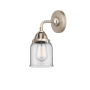 Innovations Lighting Bell 10" Tall Wall Sconce Brushed Satin Nickel / Clear