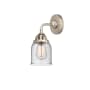Innovations Lighting Bell 10" Tall Wall Sconce Brushed Satin Nickel / Seedy