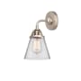 Innovations Lighting Cone 10" Tall Wall Sconce Brushed Satin Nickel / Clear