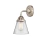 Innovations Lighting Cone 10" Tall Wall Sconce Brushed Satin Nickel / Seedy