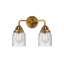 Innovations Lighting Bell 2 Light 13" Wide Vanity Light Brushed Brass / Seedy