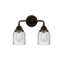 Innovations Lighting Bell 2 Light 13" Wide Vanity Light Oil Rubbed Bronze / Seedy