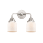 Innovations Lighting Bell 2 Light 13" Wide Vanity Light Polished Chrome / Matte White