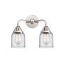 Innovations Lighting Bell 2 Light 13" Wide Vanity Light Polished Chrome / Clear