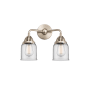 Innovations Lighting Bell 2 Light 13" Wide Vanity Light Brushed Satin Nickel / Clear