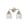 Innovations Lighting Bell 2 Light 13" Wide Vanity Light Brushed Satin Nickel / Seedy