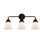 Innovations Lighting Cone 3 Light 24" Wide Vanity Light Matte Black / Matte White