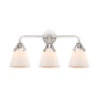 Innovations Lighting Cone 3 Light 24" Wide Vanity Light Polished Chrome / Matte White