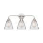 Innovations Lighting Cone 3 Light 24" Wide Vanity Light Polished Chrome / Clear
