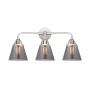 Innovations Lighting Cone 3 Light 24" Wide Vanity Light Polished Chrome / Plated Smoke
