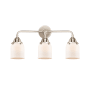 Innovations Lighting Bell 3 Light 23" Wide Vanity Light Polished Nickel / Matte White