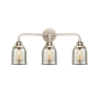 Innovations Lighting Bell 3 Light 23" Wide Vanity Light Polished Nickel / Silver Plated Mercury