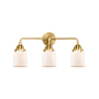 Innovations Lighting Bell 3 Light 23" Wide Vanity Light Satin Gold / Matte White
