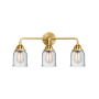 Innovations Lighting Bell 3 Light 23" Wide Vanity Light Satin Gold / Seedy